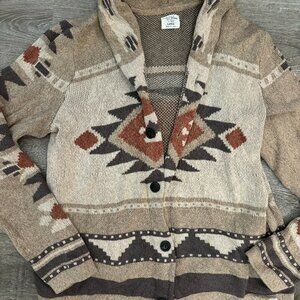 Lucky Brand Cardigan Men's Large Aztec Western